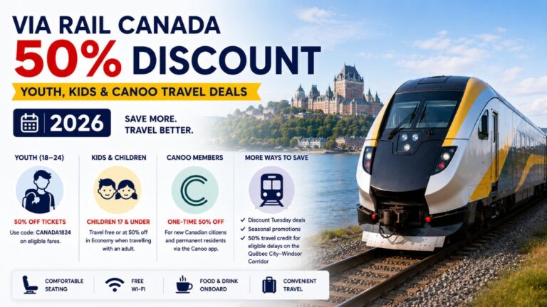 VIA Rail Canada 50% Discount 2026
