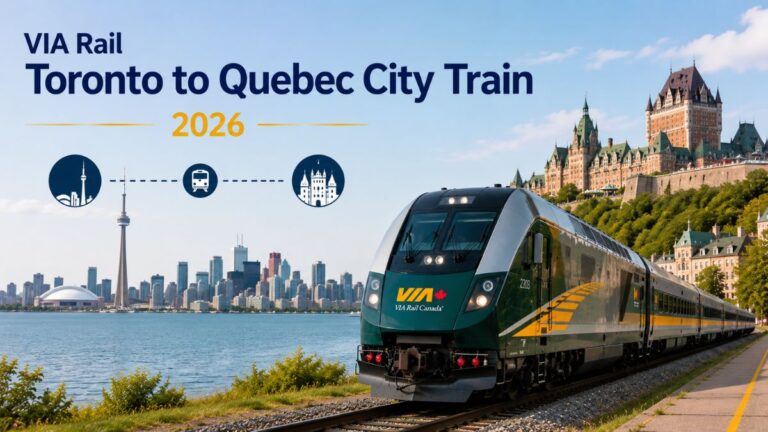 VIA Rail Toronto to Quebec City Train 2026